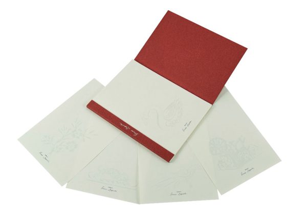 Blocco per appunti con copertina rossa, Museum Shop Casa Leopardi