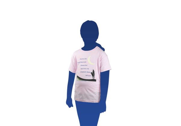 T-shirt poesia Canto Notturno, Rosa, Baby