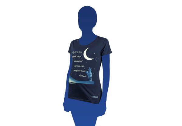 T-shirt poesia Canto Notturno, Donna