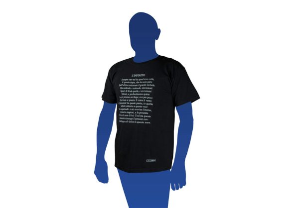 T-shirt poesia Infinito, Nero, Uomo