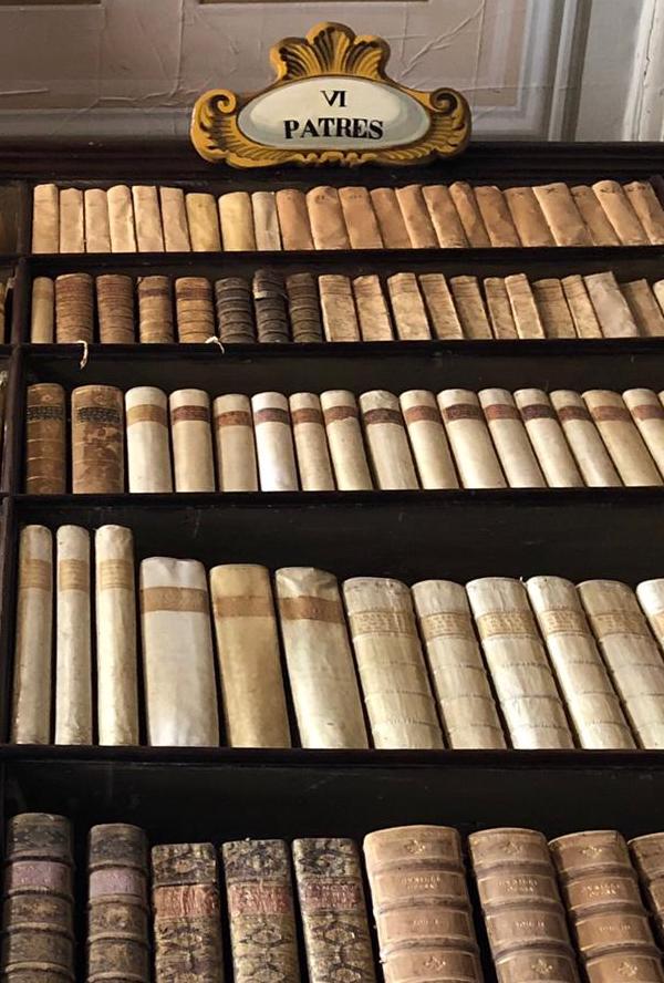 Biblioteca, particolare VI Patres