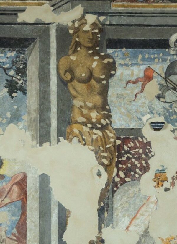 Cariatide bronzea (particolare della Sala degli Antichi)