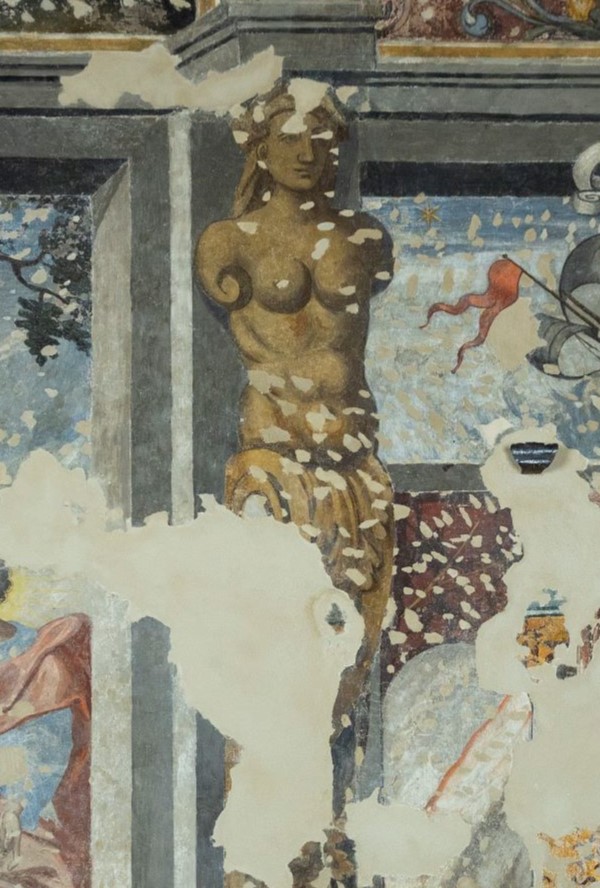 Cariatide bronzea (particolare della Sala degli Antichi)