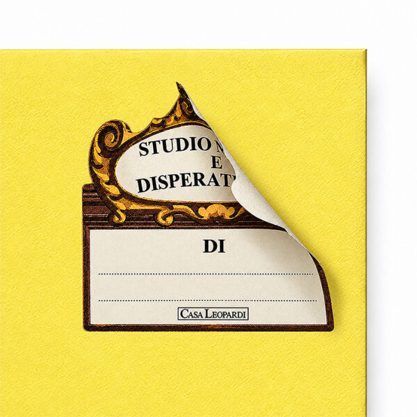 Etichetta adesiva per libri e quaderni Studio matto e disperatissimo